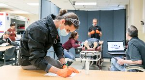 ACC students practice intubations skills