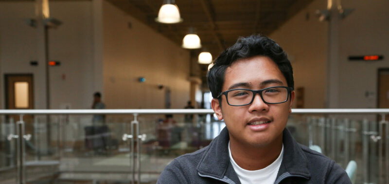 ACC student poses for a portrait