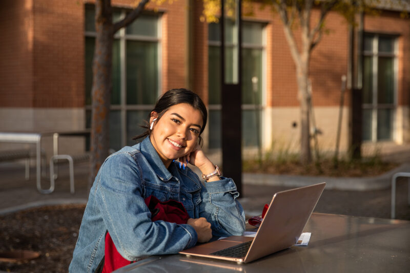 ACC student poses for a portrait