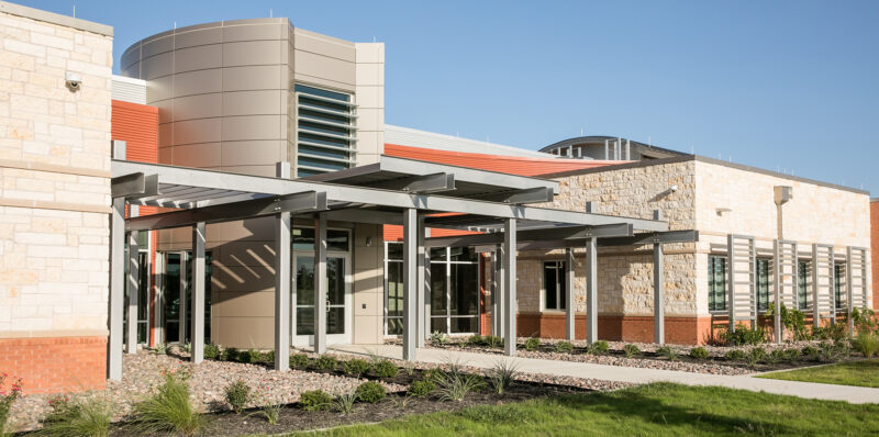 exterior shot of hays campus entrance