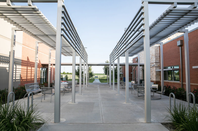 Hays campus courtyard