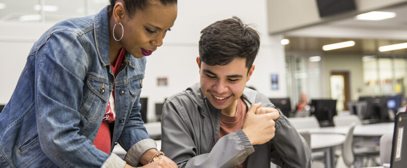 A student being advised